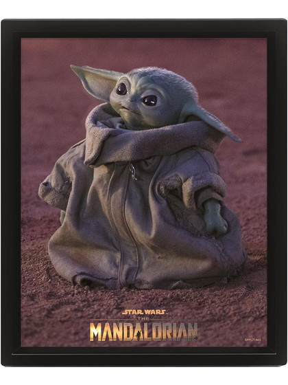 Star Wars: The Mandalorian - Grogu Framed 3D Effect Poster