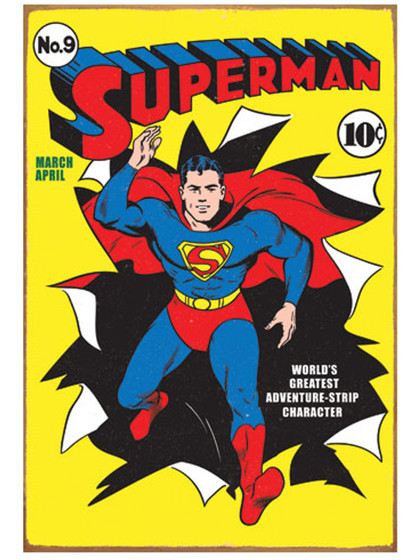 Superman - Superman No 9 Comic Tin Sign