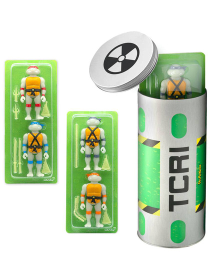 Turtles - Ooze Canister GITD SDCC 2020 ReAction - 4-Pack