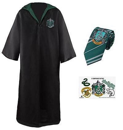 Harry Potter - Robe, Necktie & Tattoo Set Slytherin