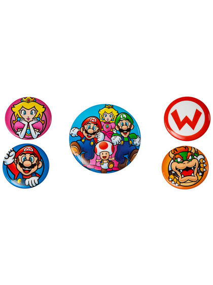 Super Mario - Pin Badges 5-pack