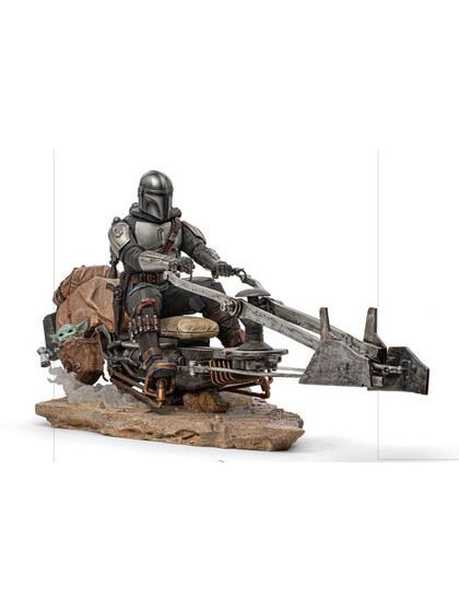 Star Wars The Mandalorian - Mandalorian on Speederbike Deluxe Art Scale