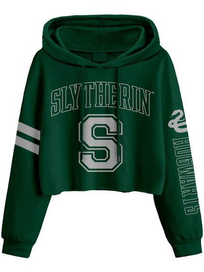 Harry Potter - Womens College Style Slytherin Cropped Pullover