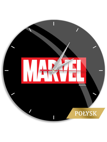 Marvel - Marvel Logo Black Glossy Wall Clock