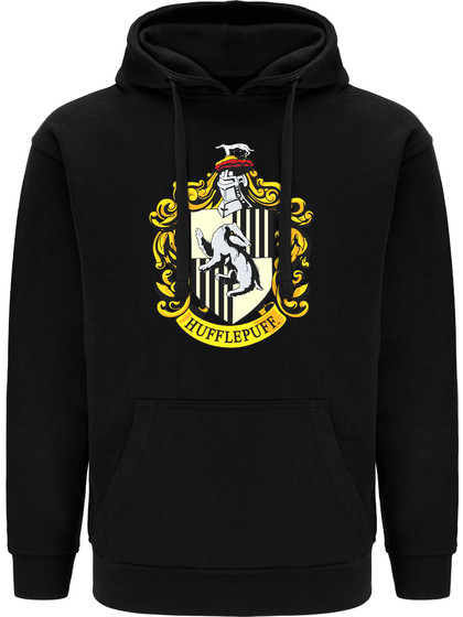 Harry Potter - Hufflepuff Logo Black Hoodie