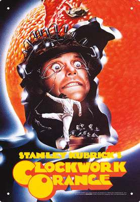 A Clockwork Orange Tin Sign 20 cm x 30 cm